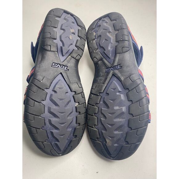 Womens Teva Tirra Sandals Strappy Open Toe Blue Red Slingback Sport Hiking 8 - Picture 9 of 12